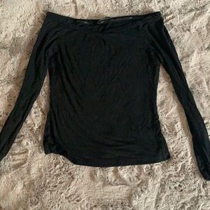 Shein over the shoulder black long sleeve